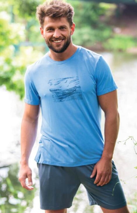 Piżama Key MNS 737 A26 kr/r M-2XL