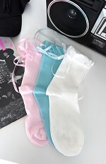 Skarpety Milena 1641 Prążek Ze Wstążką 37-41