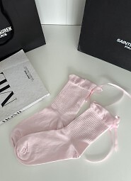 Skarpety Milena 1641 Prążek Ze Wstążką 37-41