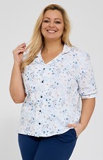 Piżama Cornette 347/347 Yvonne kr/r 3XL-5XL rozpinana