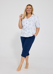 Piżama Cornette 347/347 Yvonne kr/r 3XL-5XL rozpinana