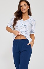 Piżama Cornette 347/347 Yvonne kr/r M-2XL rozpinana