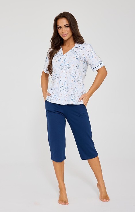 Piżama Cornette 347/347 Yvonne kr/r M-2XL rozpinana