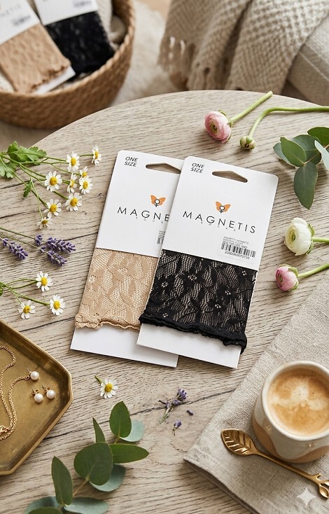 Skarpety Magnetis Koronka Kwiaty