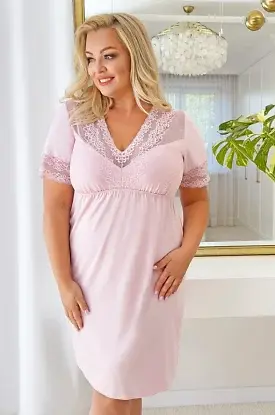 Koszula Donna Linda Plus kr/r 3XL-6XL