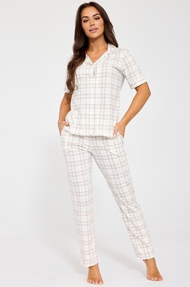 Piżama Cornette 879/342 Holly kr/r S-2XL rozpinana