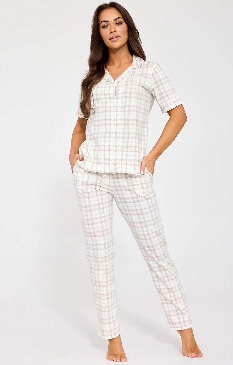 Piżama Cornette 879/342 Holly kr/r S-2XL rozpinana