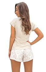 Piżama Donna Adore Short Beige kr/r S-2XL