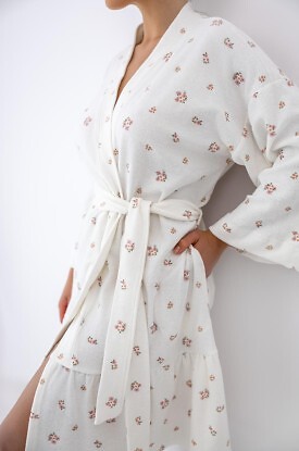 Szlafrok Sensis Coralie Frotte S-XL - zdjęcie 2
