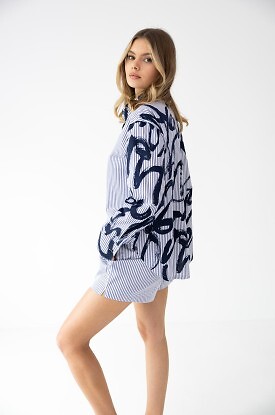 Piżama Sensis Hallie kr/r S-XL rozpinana - zdjęcie 2