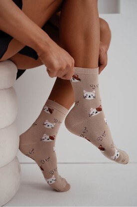 Skarpety Milena 0200-241 Kotki I Kokardki 37-41 - zdjęcie 2
