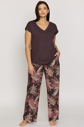 Spodnie piżamowe Mefemi Mix&Match Mila PDX1 Druk S-2XL - zdjęcie 2