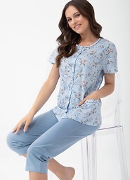 Piżama Luna 1304 kr/r 2XL-3XL L26 rozpinana