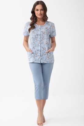 Piżama Luna 1304 kr/r 2XL-3XL L26 rozpinana - zdjęcie 2