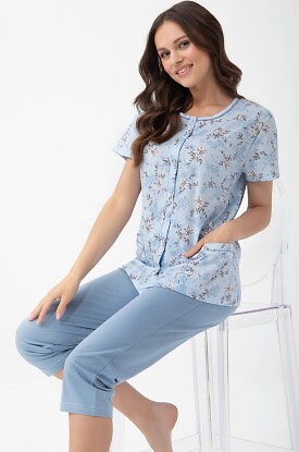 Piżama Luna 1304 kr/r M-XL L26 rozpinana