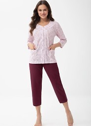 Piżama Luna 1305 7/8 2XL-3XL L26 rozpinana
