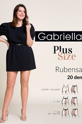 Rajstopy Gabriella 161 Rubensa Plus Size Short 20 den 6-XXL - zdjęcie 2