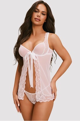 Komplet Obsessive Weddya Babydoll S-XL