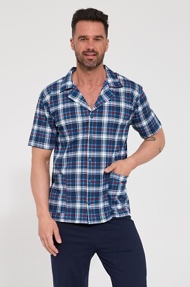 Piżama Cornette 318/62 kr/r M-2XL rozpinana męska - zdjęcie 2