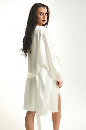 Szlafrok Ava 006/1 Whisper White S-3XL - zdjęcie 2