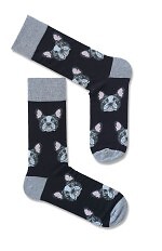 Skarpety Milena Avangard 0125-155 Buldogi Francuskie 39-46