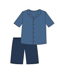 Piżama Cornette 2000/01 kr/r 3XL-5XL rozpinana