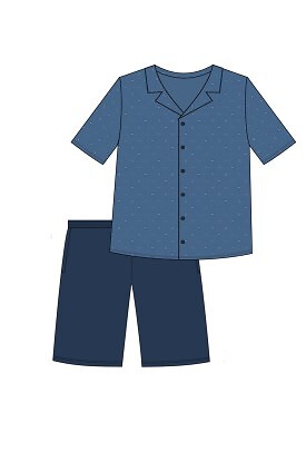 Piżama Cornette 2000/01 kr/r M-2XL rozpinana - zdjęcie 2