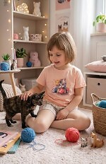 Piżama Cornette Kids Girl 787/125 Kity 4 kr/r 98-128