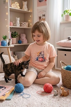 Piżama Cornette Kids Girl 787/125 Kity 4 kr/r 98-128