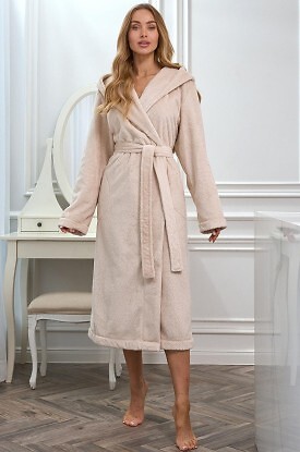 Szlafrok L&L 2602 Honey długi S-XL - zdjęcie 2