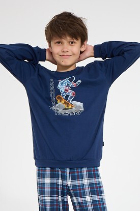 Piżama Cornette Young Boy 966/191 Astronaut dł/r 134-164 - zdjęcie 2