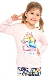 Piżama Cornette Kids Girl 594/210 Friendship dł/r 86-128