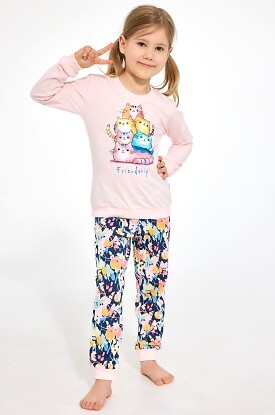 Piżama Cornette Kids Girl 594/210 Friendship dł/r 86-128 - zdjęcie 2