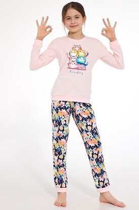 Piżama Cornette Young Girl 592/210 Friendship dł/r 164-170