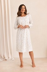 Regina 021 long sleeve nightgown M-4XL Z26