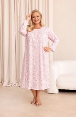 Regina 021 long sleeve nightgown M-4XL Z26