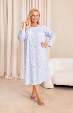 Regina 021 long sleeve nightgown M-4XL Z26