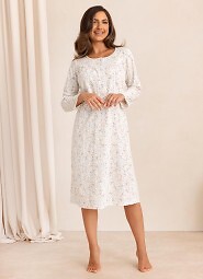 Regina 021 long sleeve nightgown M-4XL Z26
