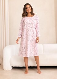 Regina 021 long sleeve nightgown M-4XL Z26