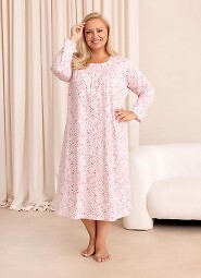 Regina 021 long sleeve nightgown M-4XL Z26