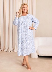 Regina 021 long sleeve nightgown M-4XL Z26