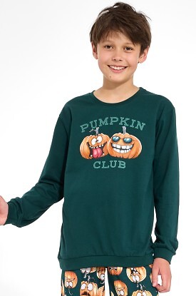 Piżama Cornette Young Boy 966/187 Pumpkin Club dł/r 134-164 - zdjęcie 2