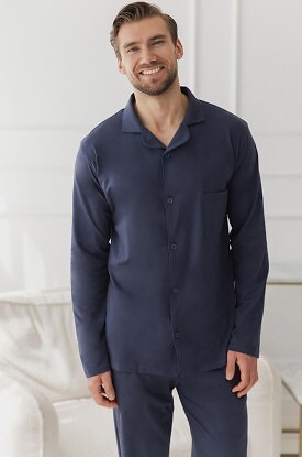 Piżama Taro 3666 Arturo dł/r 3XL-4XL Z26 rozpinana - zdjęcie 2