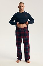 Henderson Premium 45455 Indigo long sleeve pajamas M-3XL