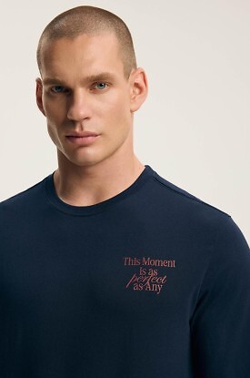 Piżama Henderson Premium 45455 Indigo dł/r M-3XL - zdjęcie 2