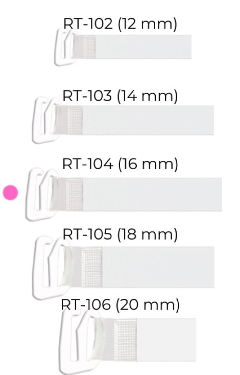 Ramiączka Julimex RT 104 silikonowe z metalowym zaczepem 16 mm