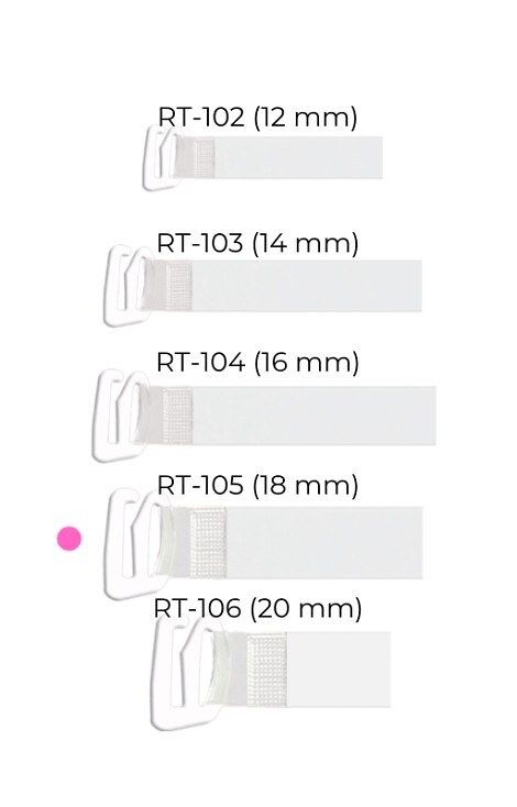 Ramiączka Julimex RT 105 silikonowe z metalowym zaczepem 18 mm