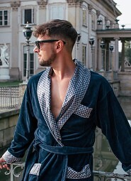 Szlafrok De Lafense 772 Bonjour krótki M-2XL męski