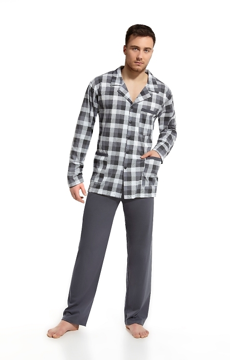 Piżama Cornette 114 dł/r 3XL-5XL męska rozpinana