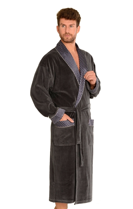 Szlafrok De Lafense 773 Bonjour długi M-2XL męski